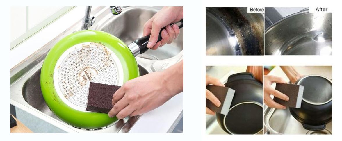 Чудо-губка для чистки сковородок и кастрюль