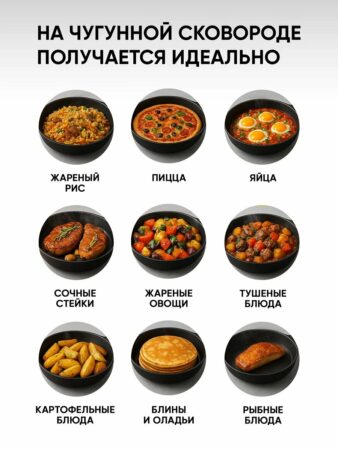 Сковорода чугунная 25,5 см